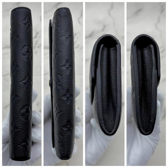 Louis Vuitton Monogram Empreinte Curieuse Sarah Wallet Black Leather - Picture 15 of 16